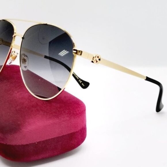 NWT Gucci GG1088S - 001 Aviator Chain Sunglasses - Picture 13 of 14
